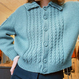 VINTAGE SEA GREEN KNIT CARDIGAN