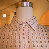 VINTAGE 70'S BOHO COTTON BUTTON UP