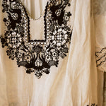 VINTAGE 50'S B&W HUNGARIAN PEASANT BLOUSE - Cloak and Dagger NYC