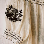 VINTAGE 50'S B&W HUNGARIAN PEASANT BLOUSE - Cloak and Dagger NYC