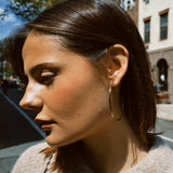 THIN GOLD HAMMERED HOOPS