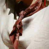 THE GREAT BROWN SILK BANDANA