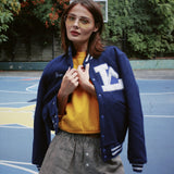 VINTAGE BLUE VARSITY JACKET