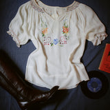 1940s VINTAGE HUNGARIAN BLOUSE