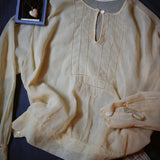 1920s SHEER KEYHOLE BLOUSE