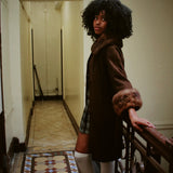 VINTAGE 70S BROWN SUEDE AFGHAN COAT