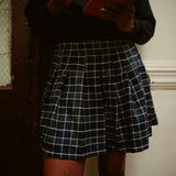 VINTAGE GREEN & BLUE PLAID SKIRT