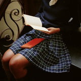 VINTAGE GREEN & BLUE PLAID SKIRT
