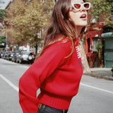 VINTAGE RED 1960s JANZEN SWEATER