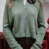 MEILLEUR MOMENT PINE SILK-CASHMERE CARDIGAN
