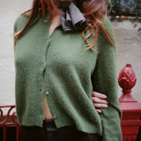 MEILLEUR MOMENT PINE SILK-CASHMERE CARDIGAN