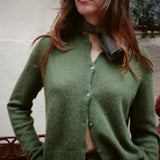 MEILLEUR MOMENT PINE SILK-CASHMERE CARDIGAN