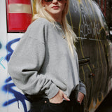 HEY GANG THE BOXY CROP SWEATSHIRT P.E. GREY
