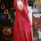 LILY WINE SLIP SKIRT