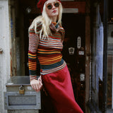 LILY WINE SLIP SKIRT