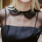 VINTAGE 1950'S CHIFFON PETER PAN COLLAR DRESS