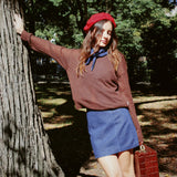 LE BON SHOPPE CECILE CREW NECK MOHAIR SWEATER