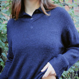 LE BON SHOPPE MATTHEW V-NECK MOHAIR SWEATER