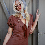 RORY GINGHAM BOW DRESS