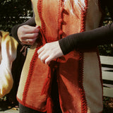 VINTAGE 70s PATCHWORK CROCHET LEATHER VEST