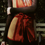VINTAGE 70s PATCHWORK CROCHET LEATHER VEST