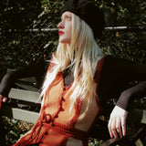 VINTAGE 70s PATCHWORK CROCHET LEATHER VEST
