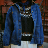 CLARK PINSTRIPE DENIM BARN JACKET