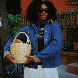 CLARK PINSTRIPE DENIM BARN JACKET