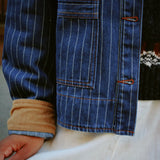 CLARK PINSTRIPE DENIM BARN JACKET