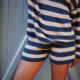 CLAIRE STRIPE KNIT SHORTS