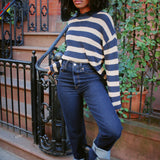 CLAIRE STRIPE KNIT TOP