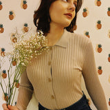 CHARLIE COLLARED KNIT TOP