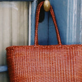 DRAGON DIFFUSION WEAVE BASKET BIG, TAN - BLACK EDGES