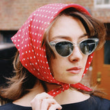 CLOAK & DAGGER SILK SCARF, ROUGE