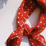 CLOAK & DAGGER SILK SCARF, ROUGE