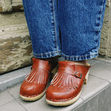 VINTAGE LEATHER CLOGS, 37