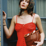 LOTTIE BUTTON FRONT MIDI DRESS