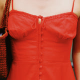 LOTTIE BUTTON FRONT MIDI DRESS