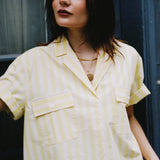 VERONA BOXY STRIPE BUTTON UP