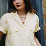 VERONA BOXY STRIPE BUTTON UP