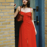 LOTTIE BUTTON FRONT MIDI DRESS