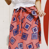 VINTAGE BANDANA PRINT WRAP SKIRT