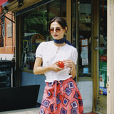VINTAGE BANDANA PRINT WRAP SKIRT