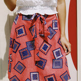 VINTAGE BANDANA PRINT WRAP SKIRT