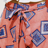 VINTAGE BANDANA PRINT WRAP SKIRT