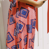 VINTAGE BANDANA PRINT WRAP SKIRT