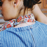 DAKOTA PINSTRIPED DENIM TOP