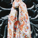 C&D JARDIN RECTANGLE SILK SCARF