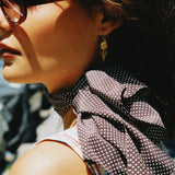 C&D CAFE RECTANGLE SILK SCARF