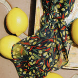 C&D CITRON RECTANGLE SILK SCARF
